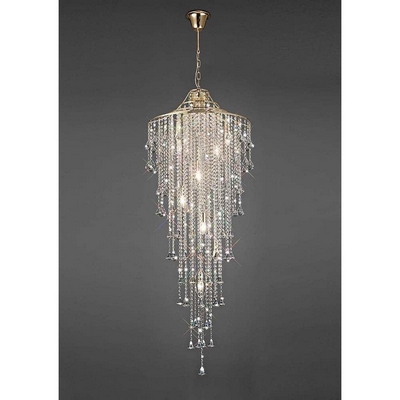 Diyas il32775 inina 7 light tall ceiling light in french gold