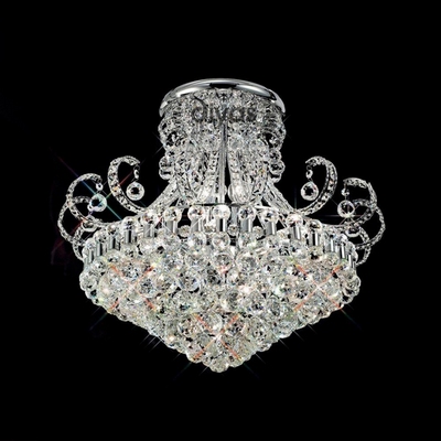 Il30027 pearl crystal 12lt semi-flush ceiling lamp in chrome