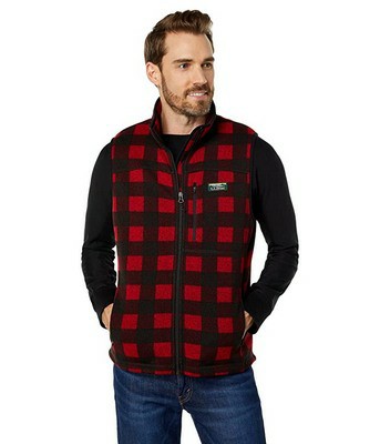 Men's L.l.bean Sweater Fleece Vest Printed