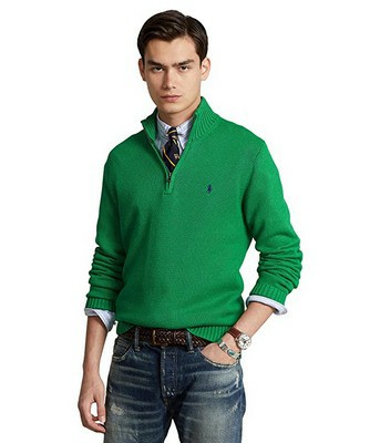 Men's Polo Ralph Lauren Cotton 1/4 Zip Sweater